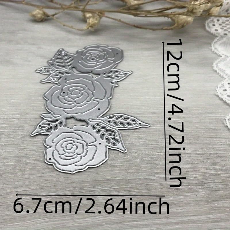 Lapoo Flowers Metal Cutting Die for Scrapbooking - Durable, Cut Stencils for DIY Scrapbook Photo Album Decorative Paper Card, Card Making Supplies, Embossing (Peony 4.7 x 2.6 in) - Image 2